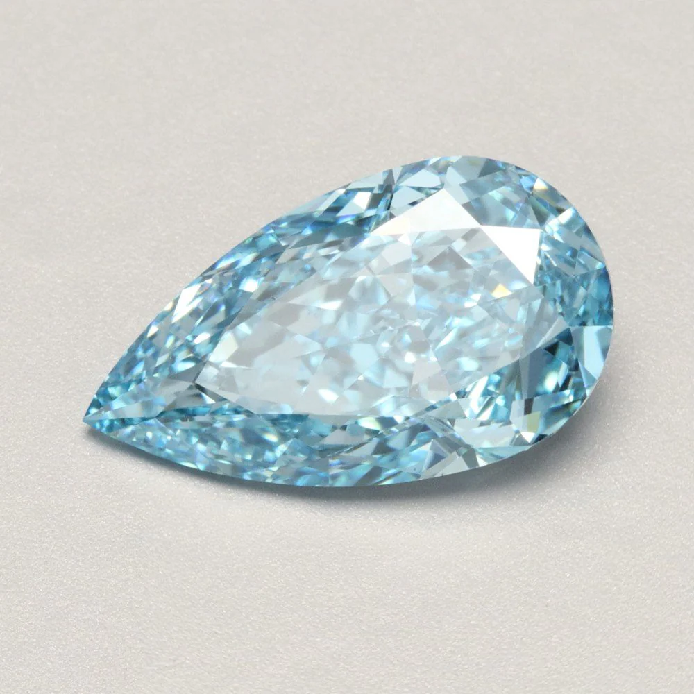 3.54 ct. Fancy Vivid Blue/VS1 Pear Lab Grown Diamond