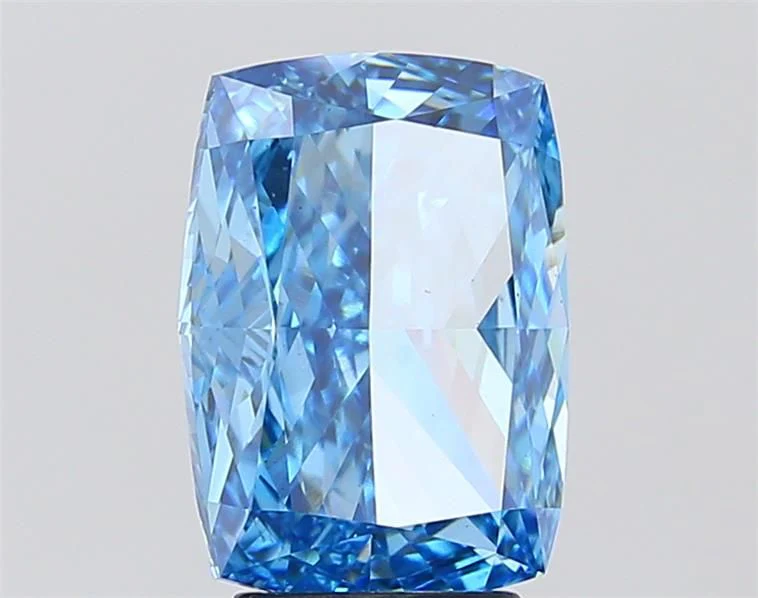 3.54 ct. Fancy Vivid Blue/VS2 Cushion Modified Lab Grown Diamond