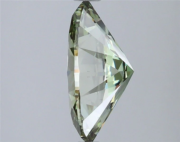 3.54 ct. Fancy Vivid Green/VS1 Oval Lab Grown Diamond