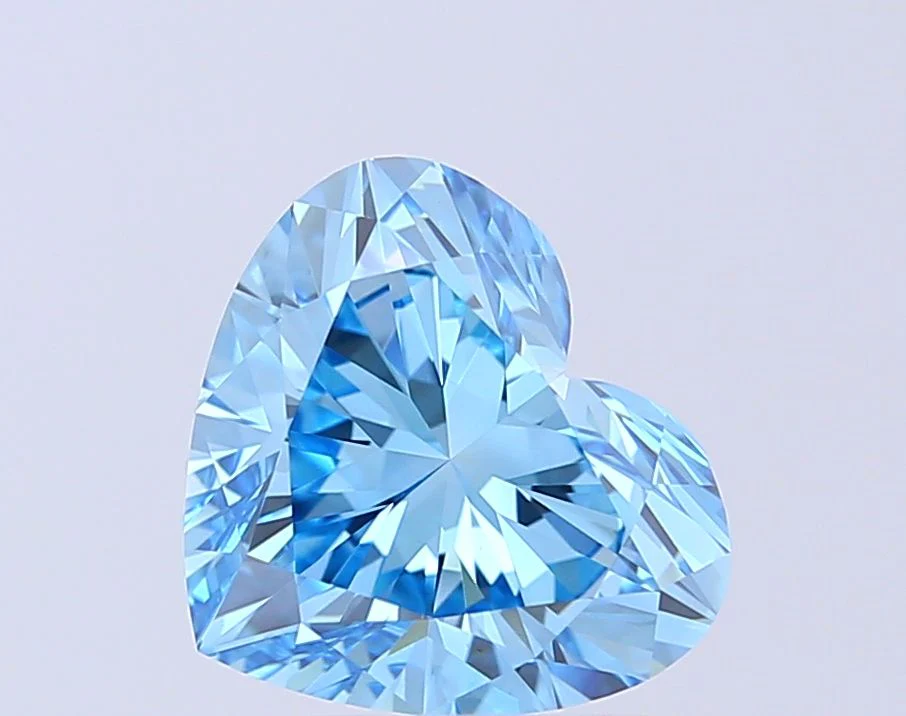 3.55 ct. Fancy Vivid Blue/VVS2 Heart Lab Grown Diamond
