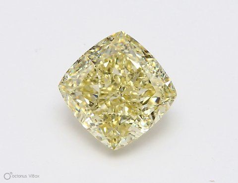 3.55 ct. Fancy Yellow/VS1 Cushion Brilliant Diamond