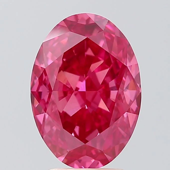 3.56 ct. Fancy Vivid Pink/VVS2 Oval Lab Grown Diamond