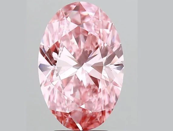3.58 ct. Fancy Vivid Pink/VS2 Oval Lab Grown Diamond