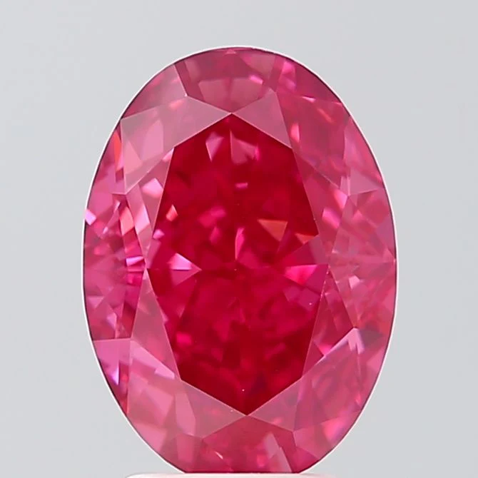 3.59 ct. Fancy Vivid Pink/VVS2 Oval Lab Grown Diamond
