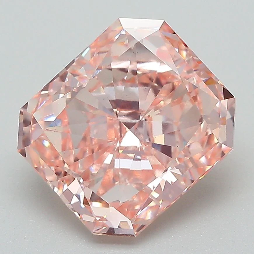 3.60 ct. Fancy Intense Pink/VS1 Radiant Lab Grown Diamond