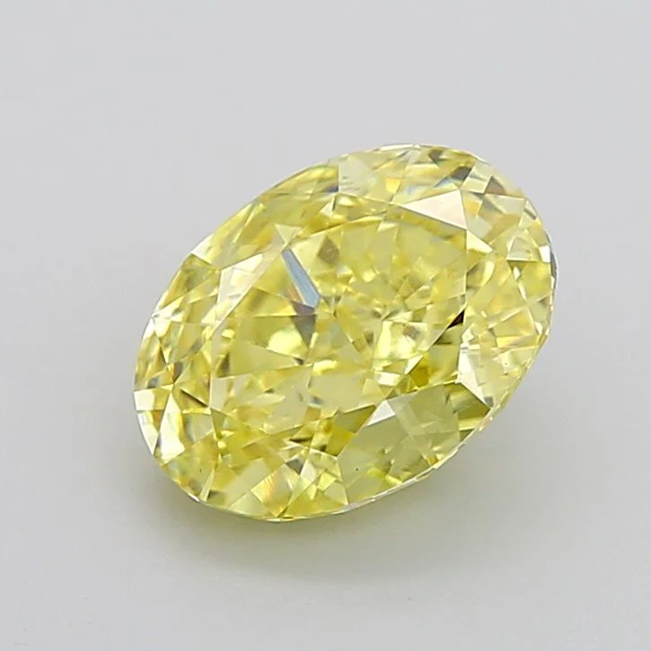 3.60 ct. Fancy Intense Yellow/VS1 Oval Lab Grown Diamond