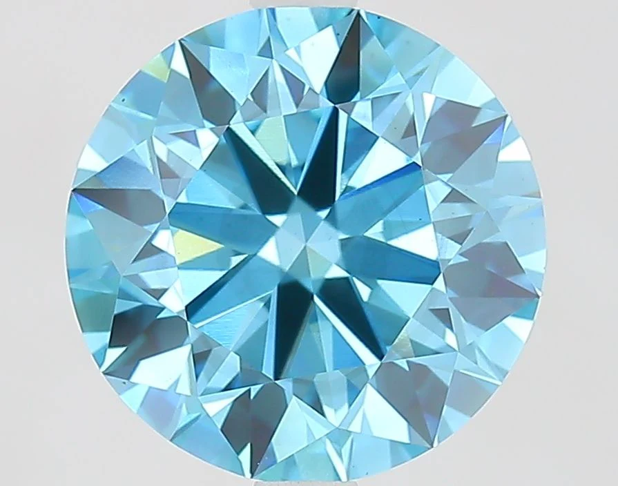 3.61 ct. Fancy Vivid Blue/VS2 Round Lab Grown Diamond