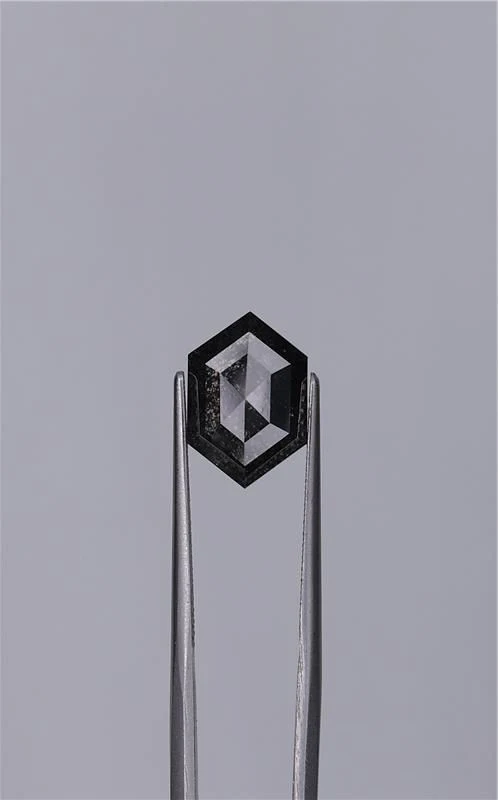 3.69 ct. Fancy Black/VVS2 Hexagonal Diamond