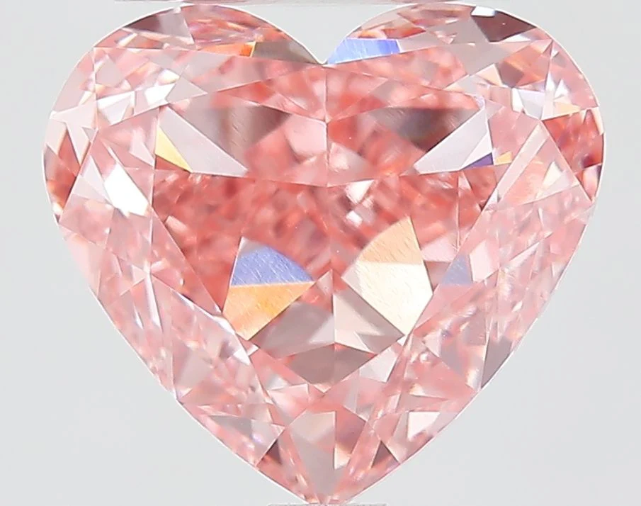 3.71 ct. Fancy Vivid Pink/VVS2 Heart Lab Grown Diamond
