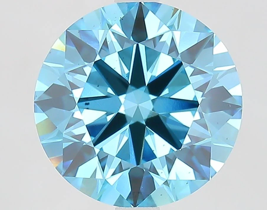 3.74 ct. Fancy Vivid Blue/VS2 Round Lab Grown Diamond
