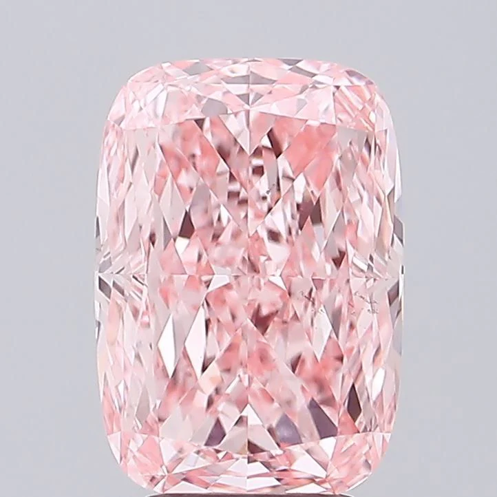 3.79 ct. Fancy Vivid Pink/VS1 Cushion Modified Lab Grown Diamond