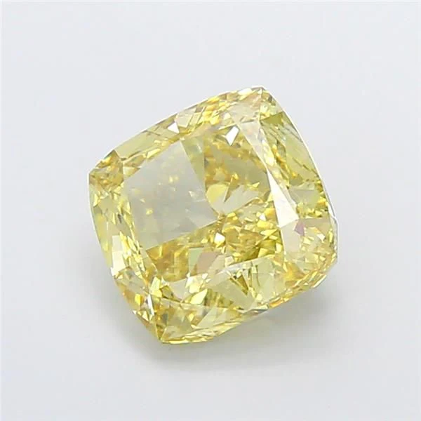 3.81 ct. Fancy Intense Yellow/VS2 Cushion Modified Lab Grown Diamond