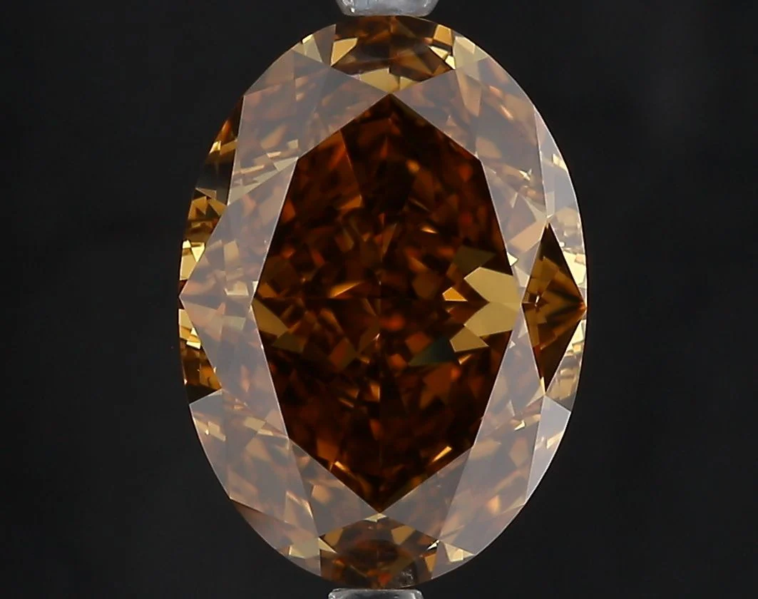 3.83 ct. Fancy Deep Orange Orange Brown/VVS1 Oval Diamond