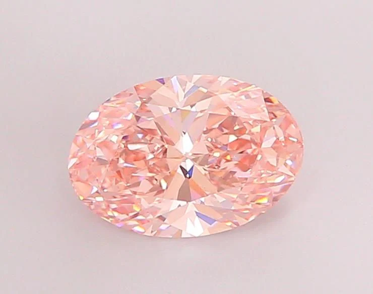 3.91 ct. Fancy Vivid Pink/VS1 Oval Lab Grown Diamond