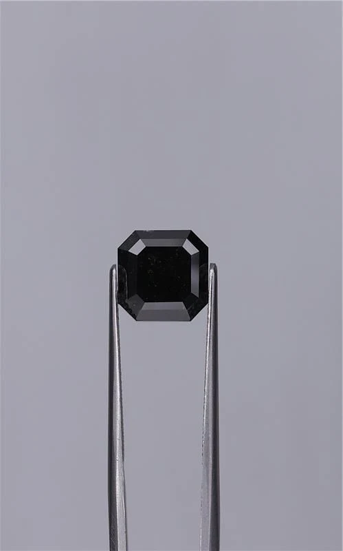 3.98 ct. Fancy Black/VVS2 Asscher Diamond
