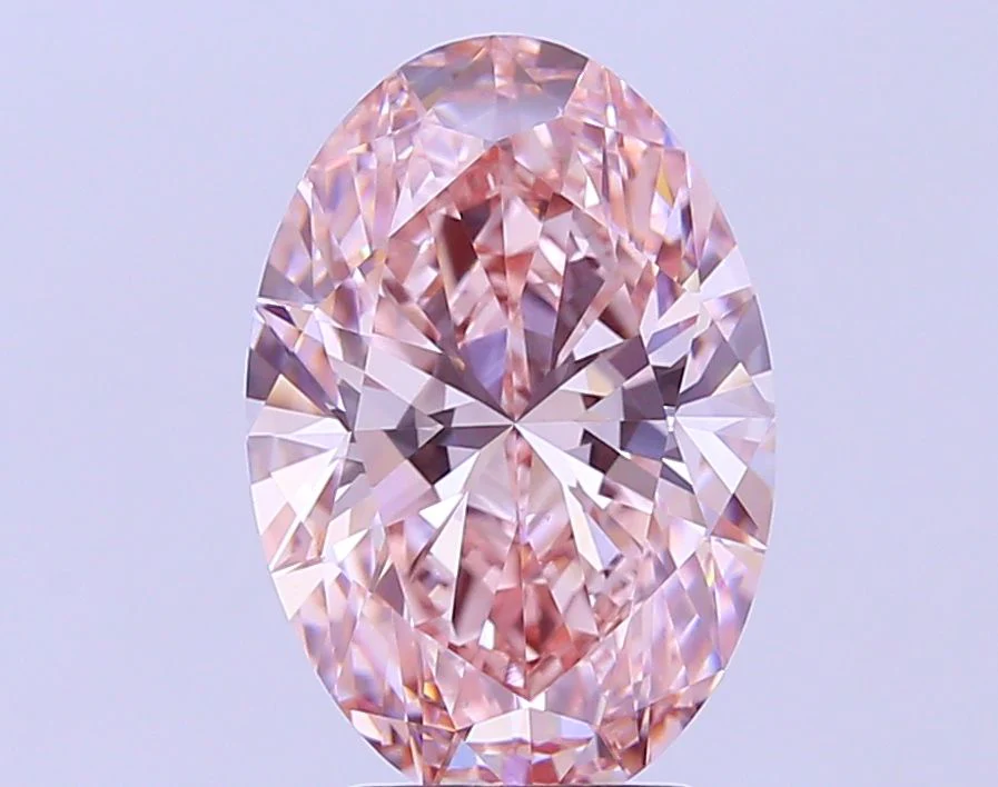 4.00 ct. Fancy Intense Pink/VS1 Oval Lab Grown Diamond