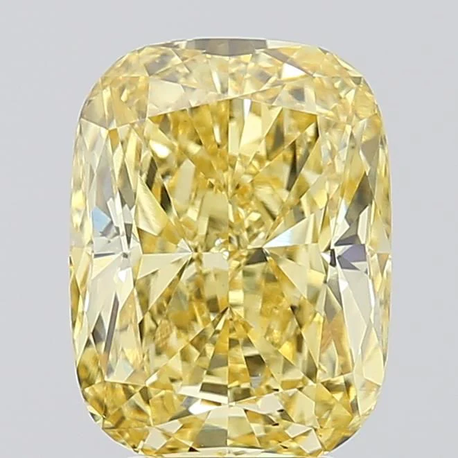 4.00 ct. Fancy Intense Yellow/VS2 Cushion Modified Lab Grown Diamond