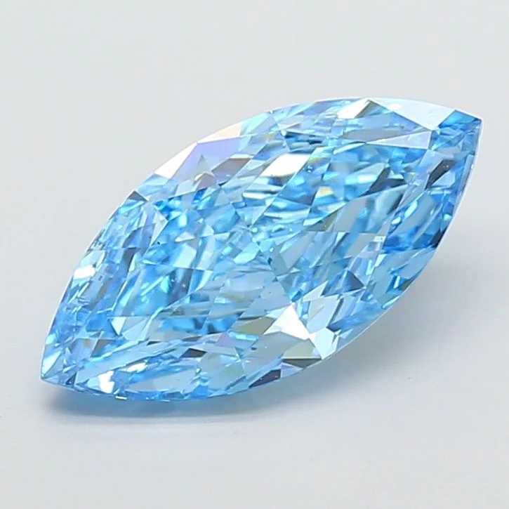 4.00 ct. Fancy Vivid Blue/VS1 Marquise Lab Grown Diamond