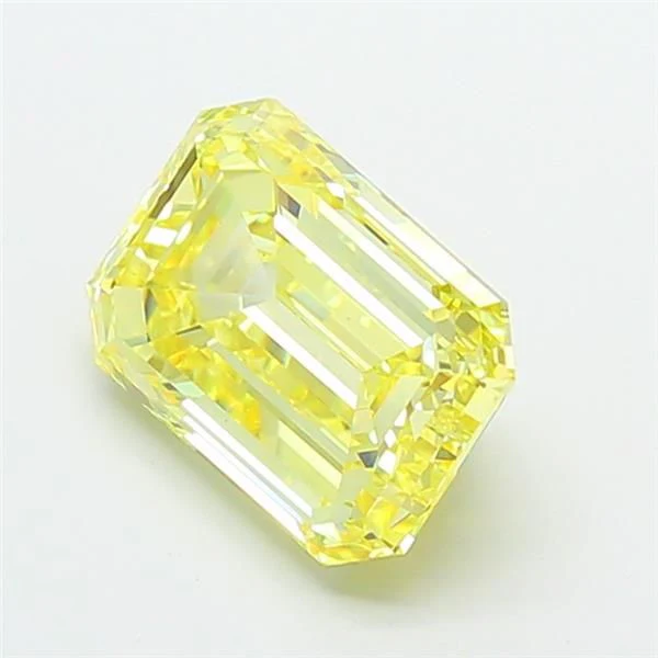 4.01 ct. Fancy Light Yellow/VS1 Emerald Lab Grown Diamond