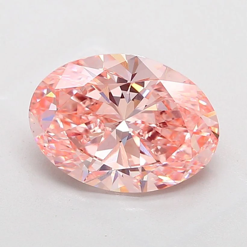 4.01 ct. Fancy Vivid Pink/VS1 Oval Lab Grown Diamond