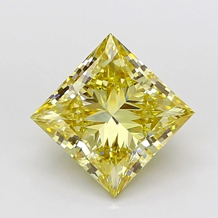 4.02 ct. Fancy Yellow/VS2 Princess Lab Grown Diamond