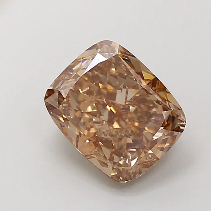 4.03 ct. Fancy Light Brown/VS1 Cushion Modified Lab Grown Diamond