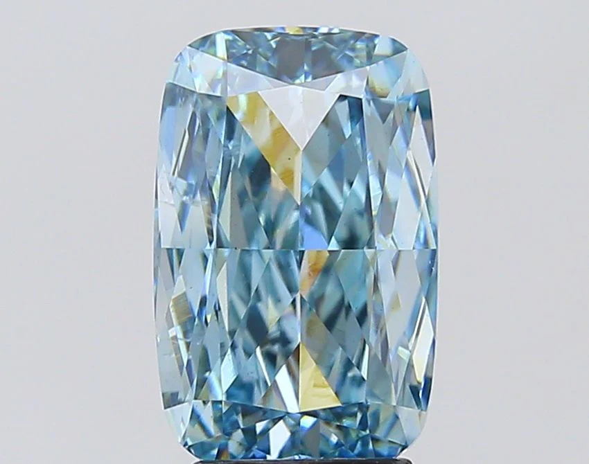 4.03 ct. Fancy Vivid Blue/VS1 Cushion Modified Lab Grown Diamond