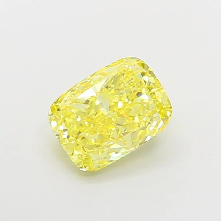 4.03 ct. Fancy Vivid Yellow/VS1 Cushion Modified Lab Grown Diamond
