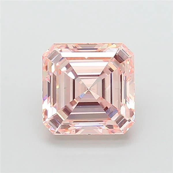 4.04 ct. Fancy Intense Pink/VS1 Asscher Lab Grown Diamond