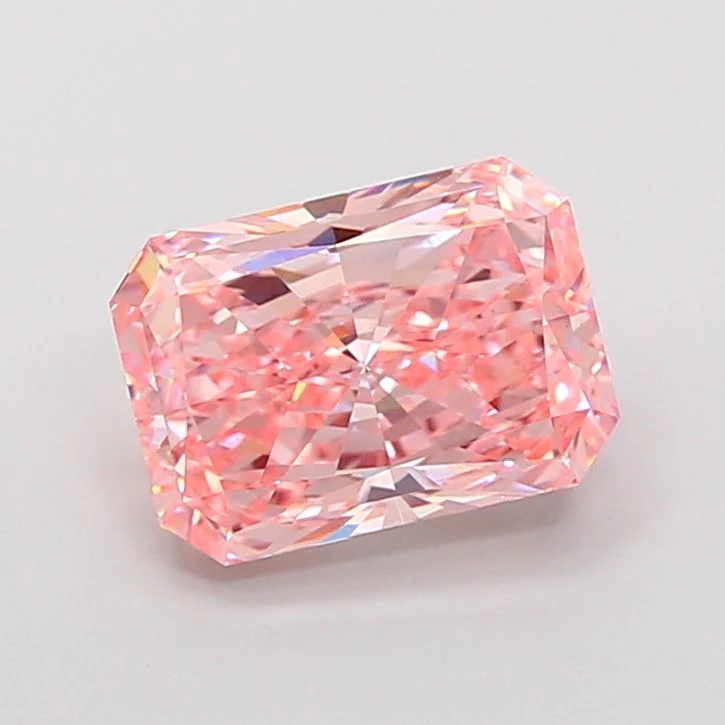4.04 ct. Fancy Vivid Pink/VS1 Radiant Lab Grown Diamond