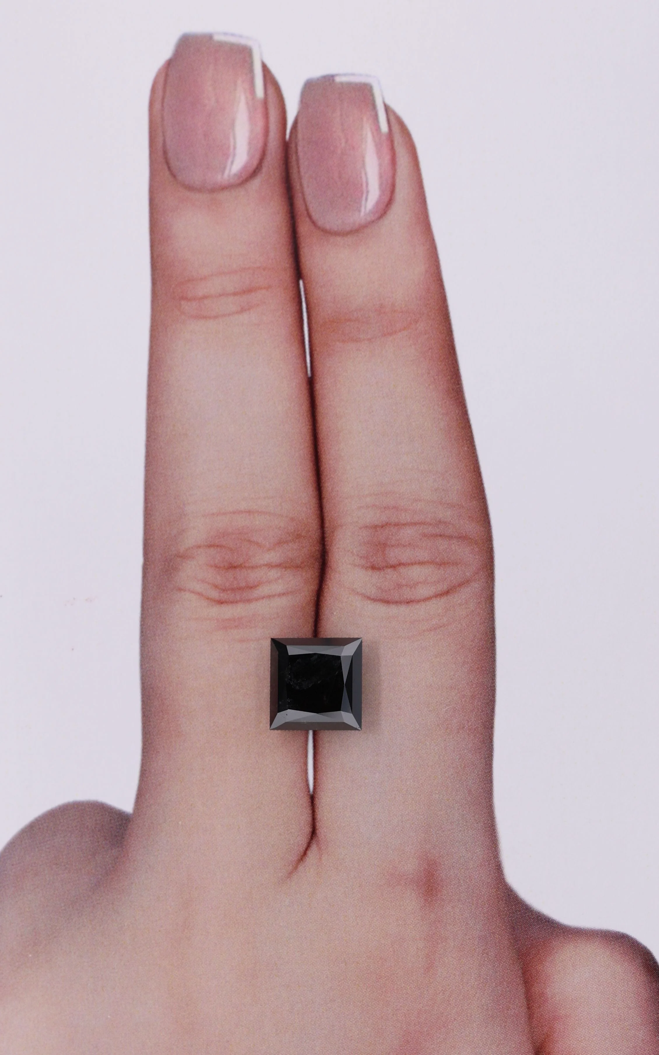 4.05 ct. Fancy Black/VVS2 Princess Diamond