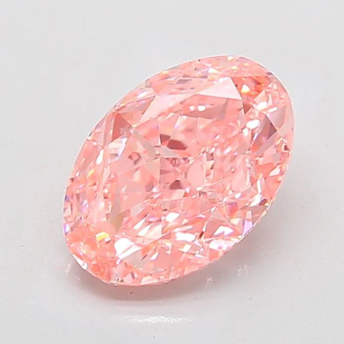 4.05 ct. Fancy Vivid Pink/VS1 Oval Lab Grown Diamond