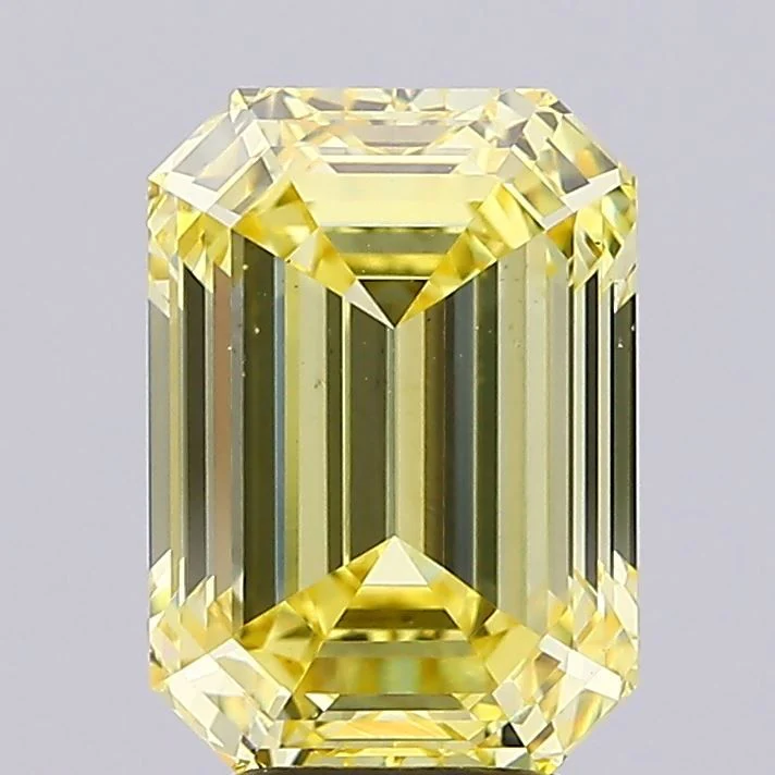 4.06 ct. Fancy Intense Yellow/VS1 Emerald Lab Grown Diamond
