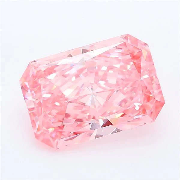 4.06 ct. Fancy Vivid Pink/VS1 Radiant Lab Grown Diamond
