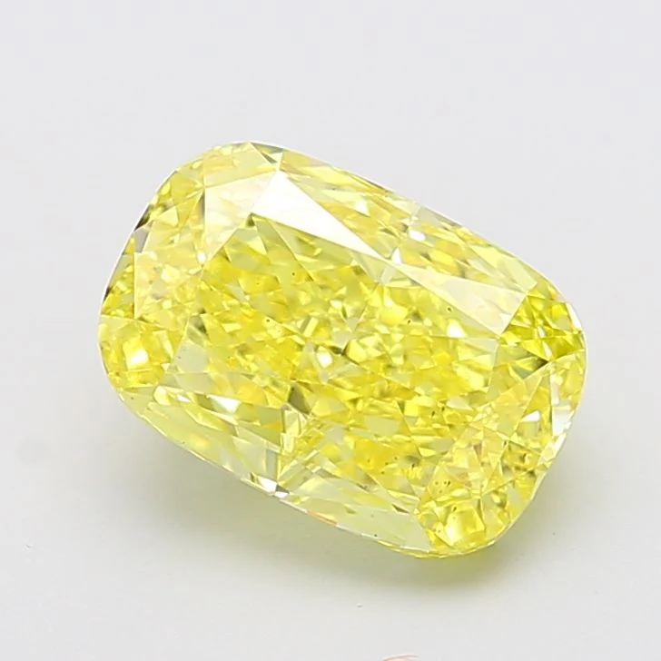 4.07 ct. Fancy Intense Yellow/VS1 Cushion Modified Lab Grown Diamond
