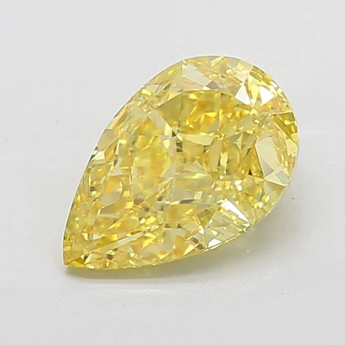 4.07 ct. Fancy Vivid Yellow/VS1 Pear Lab Grown Diamond - Image 2