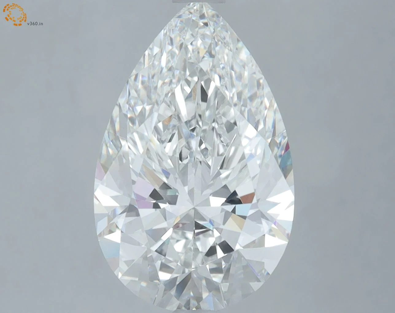 4.09 ct. F/VVS2 Pear Lab Grown Diamond