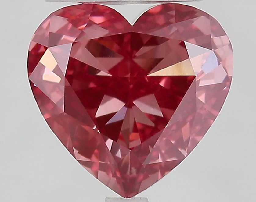 4.09 ct. Fancy Vivid Pink/VVS2 Heart Lab Grown Diamond