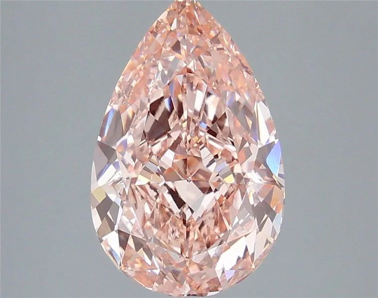 4.09 ct. Fancy Vivid Pink/VVS2 Pear Lab Grown Diamond
