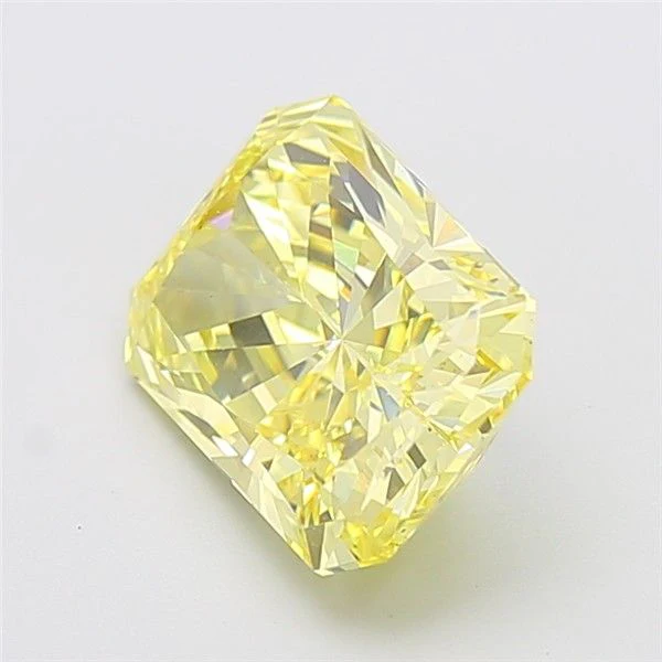 4.09 ct. Fancy Vivid Yellow/VS1 Radiant Lab Grown Diamond