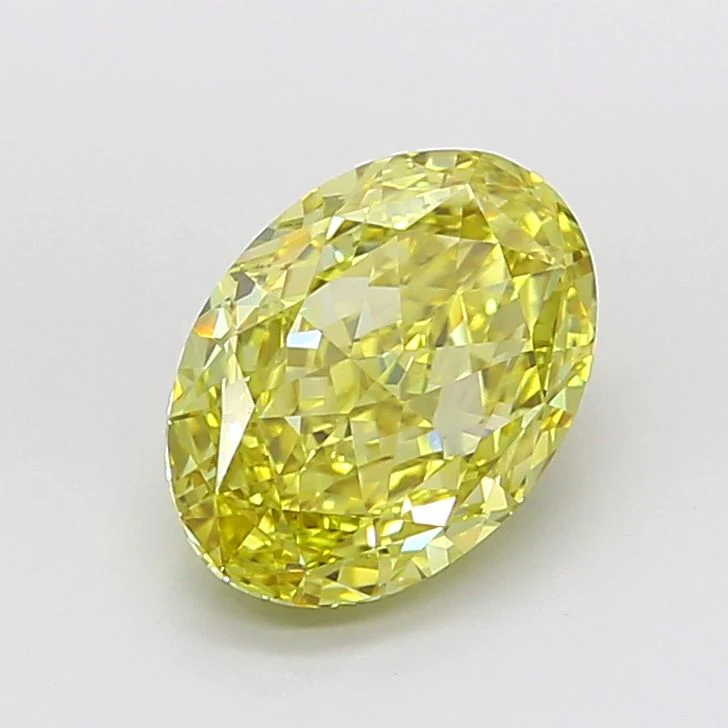 4.10 ct. Fancy Intense Yellow/VVS2 Oval Lab Grown Diamond
