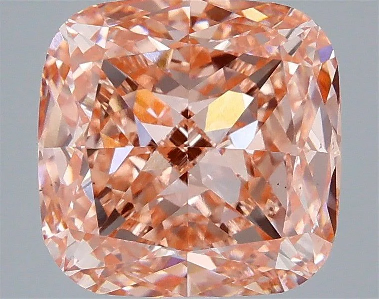4.11 ct. Fancy Vivid Pink/VS1 Cushion Modified Lab Grown Diamond