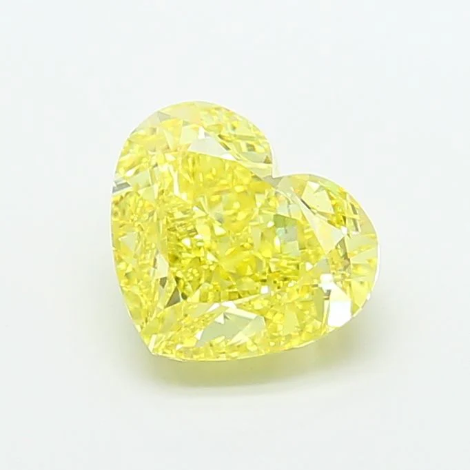 4.14 ct. Fancy Vivid Yellow/VS1 Heart Lab Grown Diamond