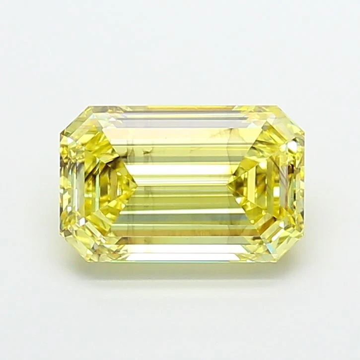 4.20 ct. Fancy Yellow/SI2 Emerald Lab Grown Diamond