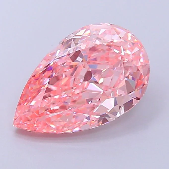 4.21 ct. Fancy Vivid Pink/VVS2 Pear Lab Grown Diamond