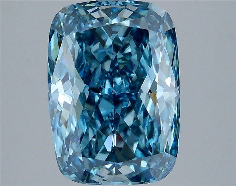 4.22 ct. Fancy Vivid Blue/VS1 Cushion Modified Lab Grown Diamond