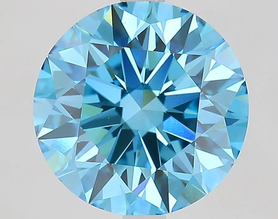 4.23 ct. Fancy Vivid Blue/VS1 Round Lab Grown Diamond