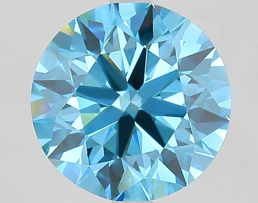 4.24 ct. Fancy Vivid Blue/VS1 Round Lab Grown Diamond