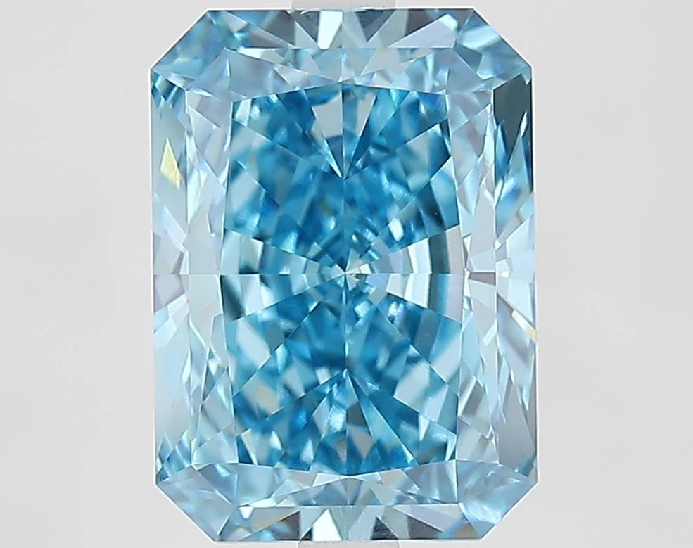 4.28 ct. Fancy Vivid Blue/VVS2 Radiant Lab Grown Diamond