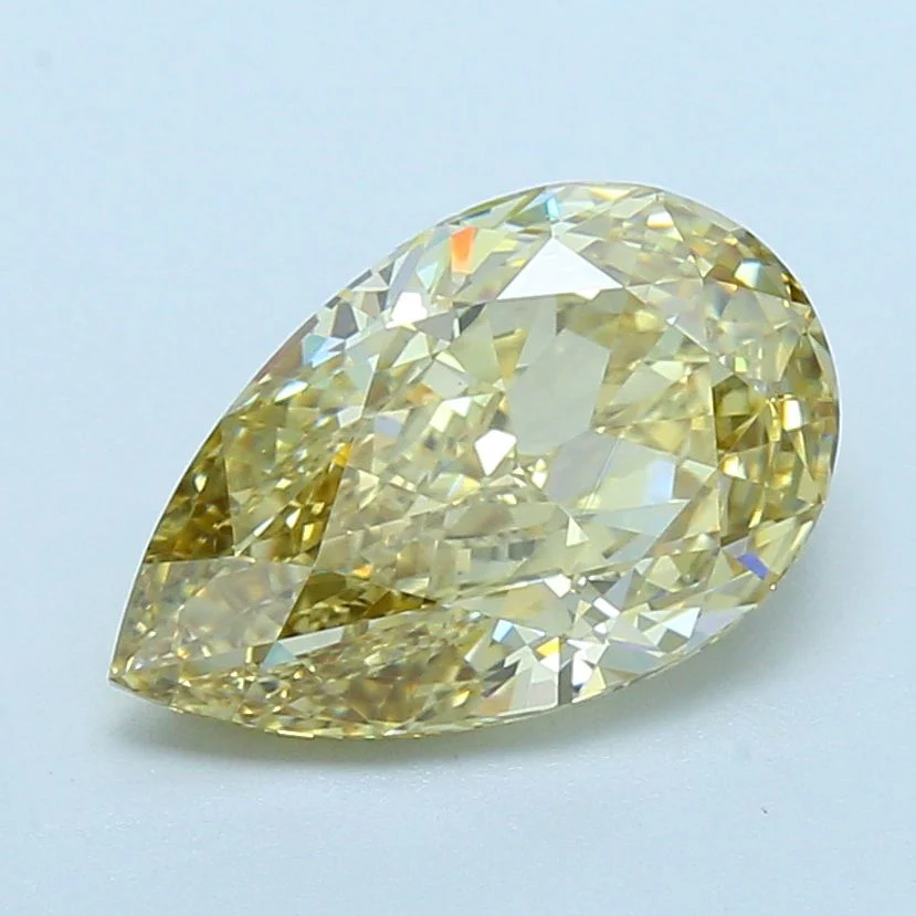 4.30 ct. Fancy Intense Yellow/VS1 Pear Lab Grown Diamond